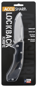 AccuSharp Lockback 3" Folding Knife features a liner lock
